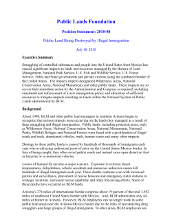 PLF 2010-08 Public Lands Being Destroyed by Illegal Immigration