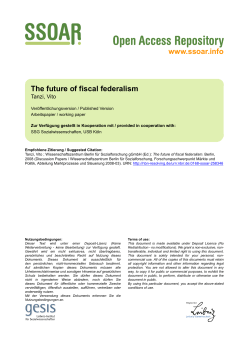 The future of fiscal federalism