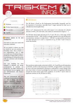 ZR Resin - TrisKem International