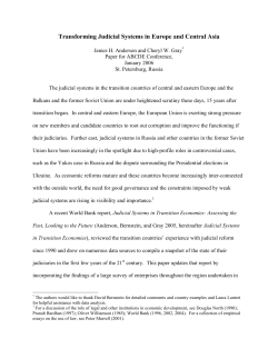(b) Transforming Judicial Systems in Europe and Central Asia