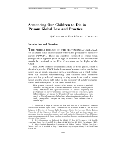 Sentencing Our Children to Die in Prison: Global Law and Practice