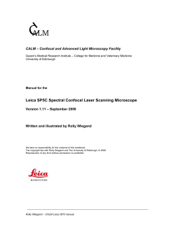 Leica SP5C Spectral Confocal Laser Scanning Microscope