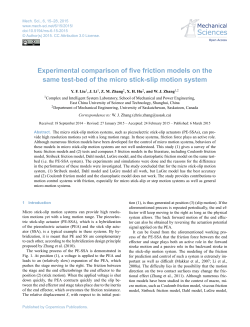 Experimental comparison of five friction models on the same test