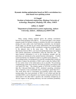Dynamic slotting optimization based on SKUs correlations