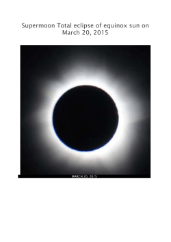 Supermoon Total eclipse of equinox sun on March 20, 2015