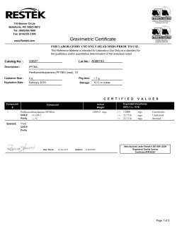 Gravimetric Certificate