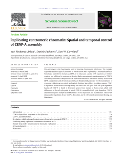 Spatial and temporal control of CENP-A assembly