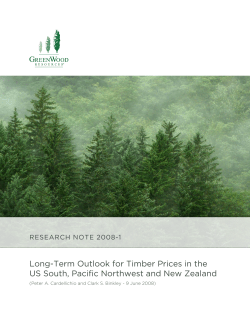 Long-run Outlook for Timber Prices