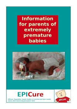 Information for parents of extremely premature babies