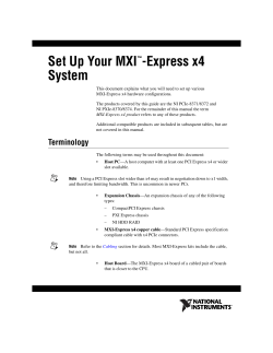 Set Up Your MXI-Express x4 System