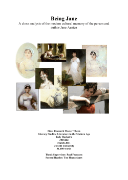 Jane Austen Thesis - Utrecht University Repository