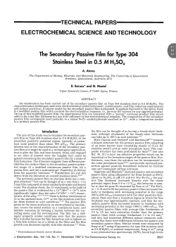 Stainless Steel in 0.5 M H2SO4