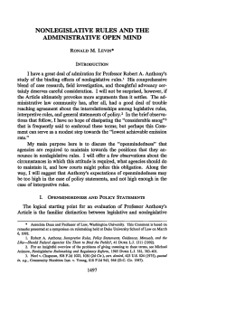 Nonlegislative Rules and the Administrative Open Mind