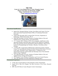 Isik Unlu - Rutgers Entomology