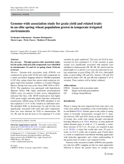 Genome-wide association study for grain yield and related traits in