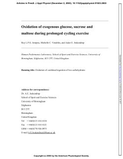 Oxidation of exogenous glucose, sucrose and maltose during
