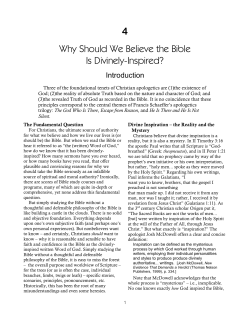 4 Why Should We Believe the Bible Is Divinely