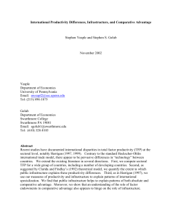 International Productivity Differences