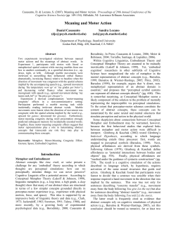 Meaning and Motor Action