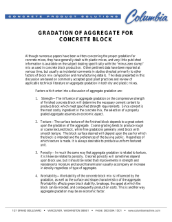 gradation of aggregate for concrete block