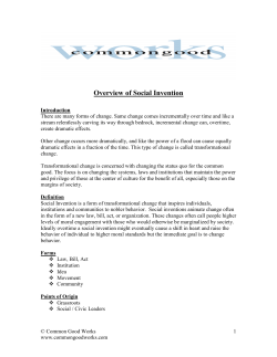 Overview of Social Invention
