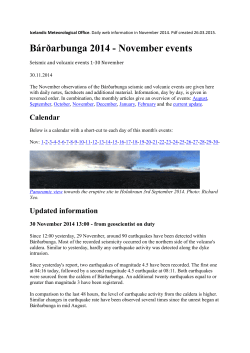 B&aacute;r&eth;arbunga 2014 - November events