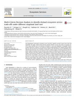 Multi-Criteria Decision Analysis to identify dryland
