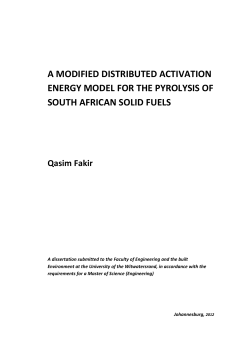 a modified distributed activation energy model for the pyrolysis of