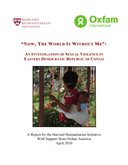 An investigation of sexual violence in Eastern