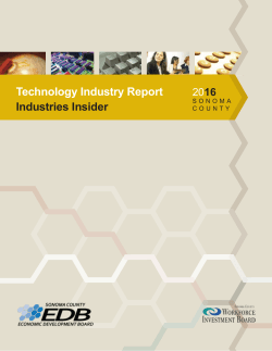2016 Technology Insider - Sonoma County Economic Development
