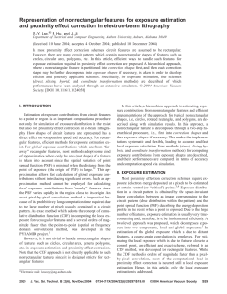Representation of nonrectangular features for exposure estimation