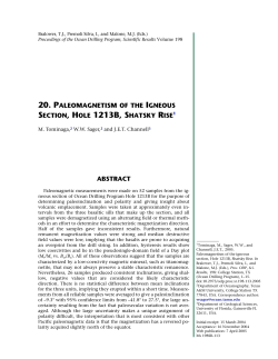 paleomagnetism of the igneous section, hole 1213b, shatsky rise