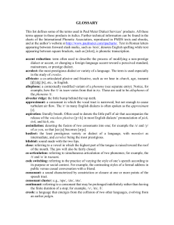 glossary - Paul Meier Dialect Services