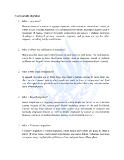 FAQs on Safe Migration PDF