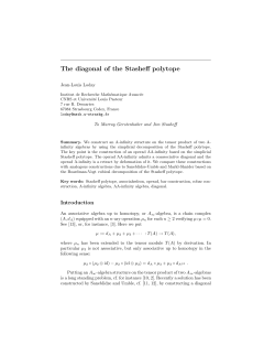 The diagonal of the Stasheff polytope