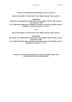 Engine and APU failure loads and sustained - EASA