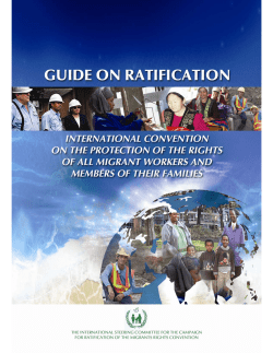 Guide on Ratification: International Convention on the
