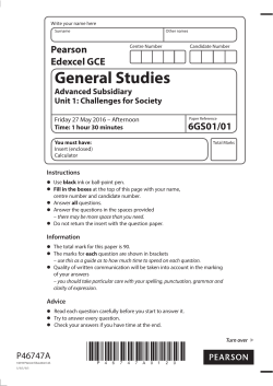 General Studies - Edexcel