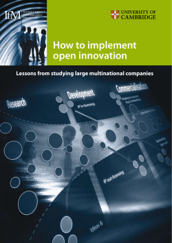 How to implement open innovation