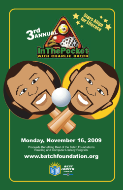 2009 - Best of the Batch Foundation