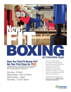 fit boxing flyer - Columbia Association