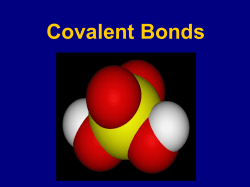 Covalent Bonds