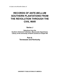 Records of ante-bellum southern plantations