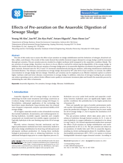 Effects of Pre-aeration on the Anaerobic Digestion of Sewage Sludge