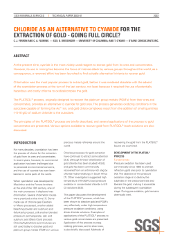 Chloride as an Alternative to Cyanide