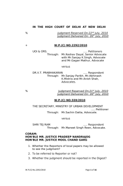 26th July, 2010 + - Delhi District Courts