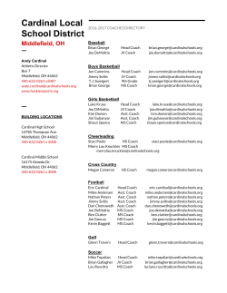 Coaches Directory - Cardinal Local Schools
