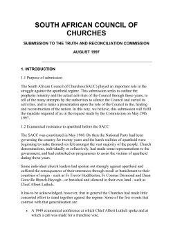 SOUTH AFRICAN COUNCIL OF CHURCHES