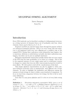 Multiple string alignment