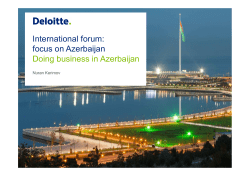 International forum: focus on Azerbaijan Doing